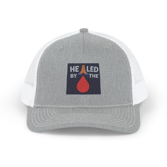 Healed by the Blood - Faith - Inspired - Embroidered Snapback Trucker Cap