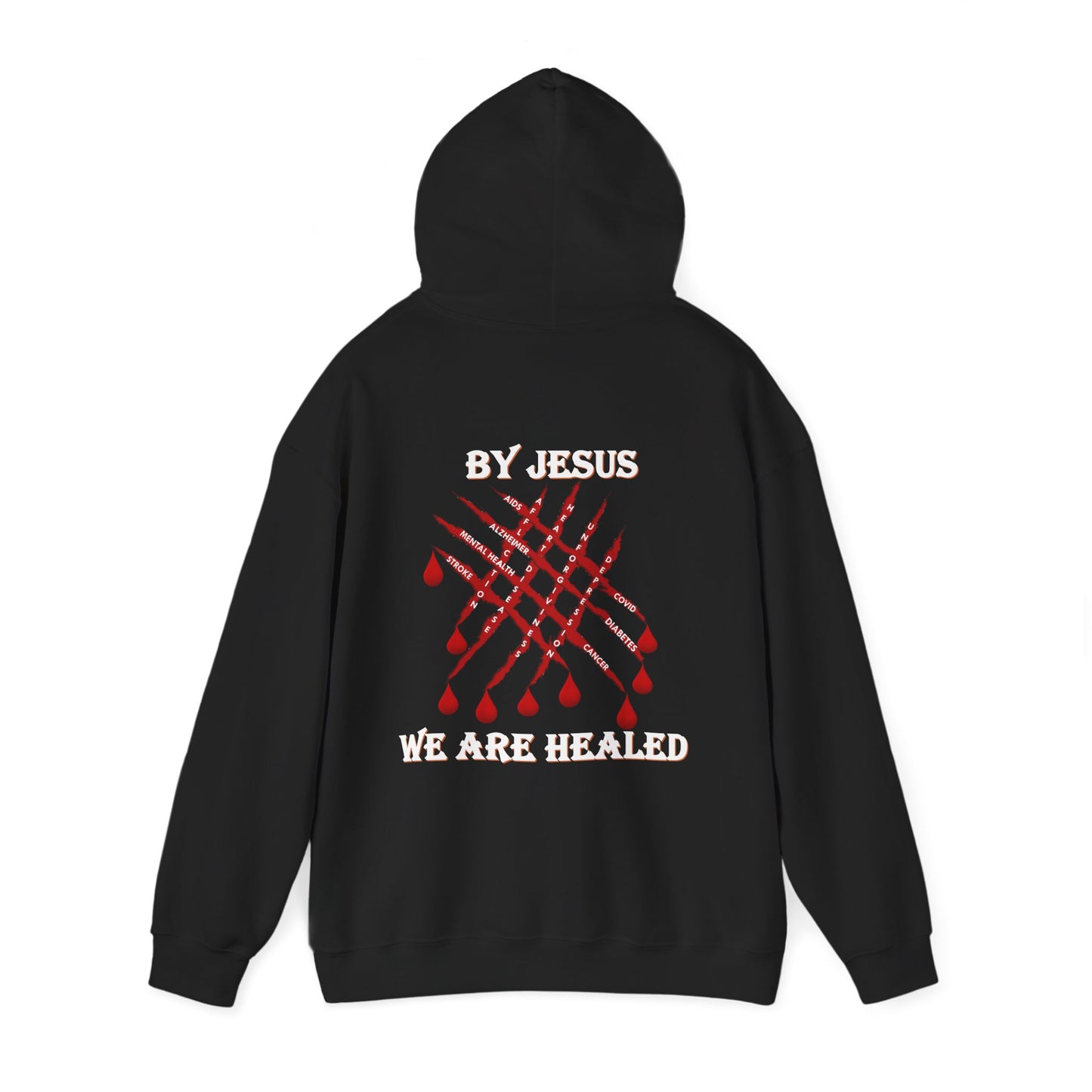 Healed under the Hood - Faith - Inspired Unisex Heavy Blend Hooded Sweatshirt