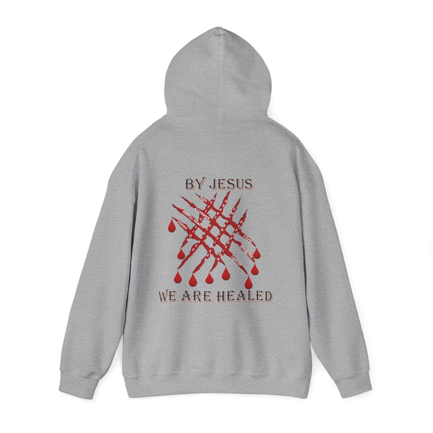 Healed under the Hood - Faith - Inspired Unisex Heavy Blend Hooded Sweatshirt