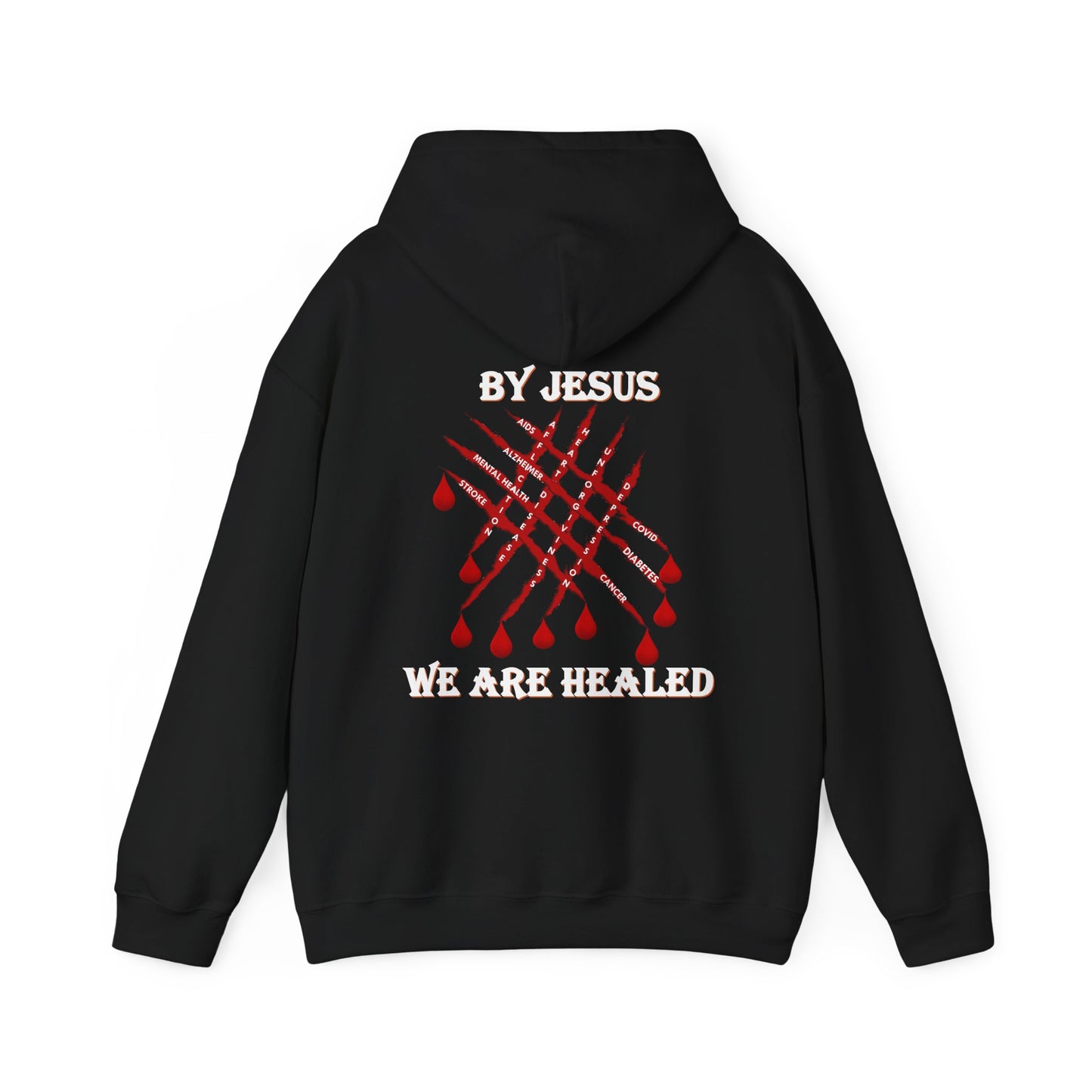 Healed under the Hood - Faith - Inspired Unisex Heavy Blend Hooded Sweatshirt