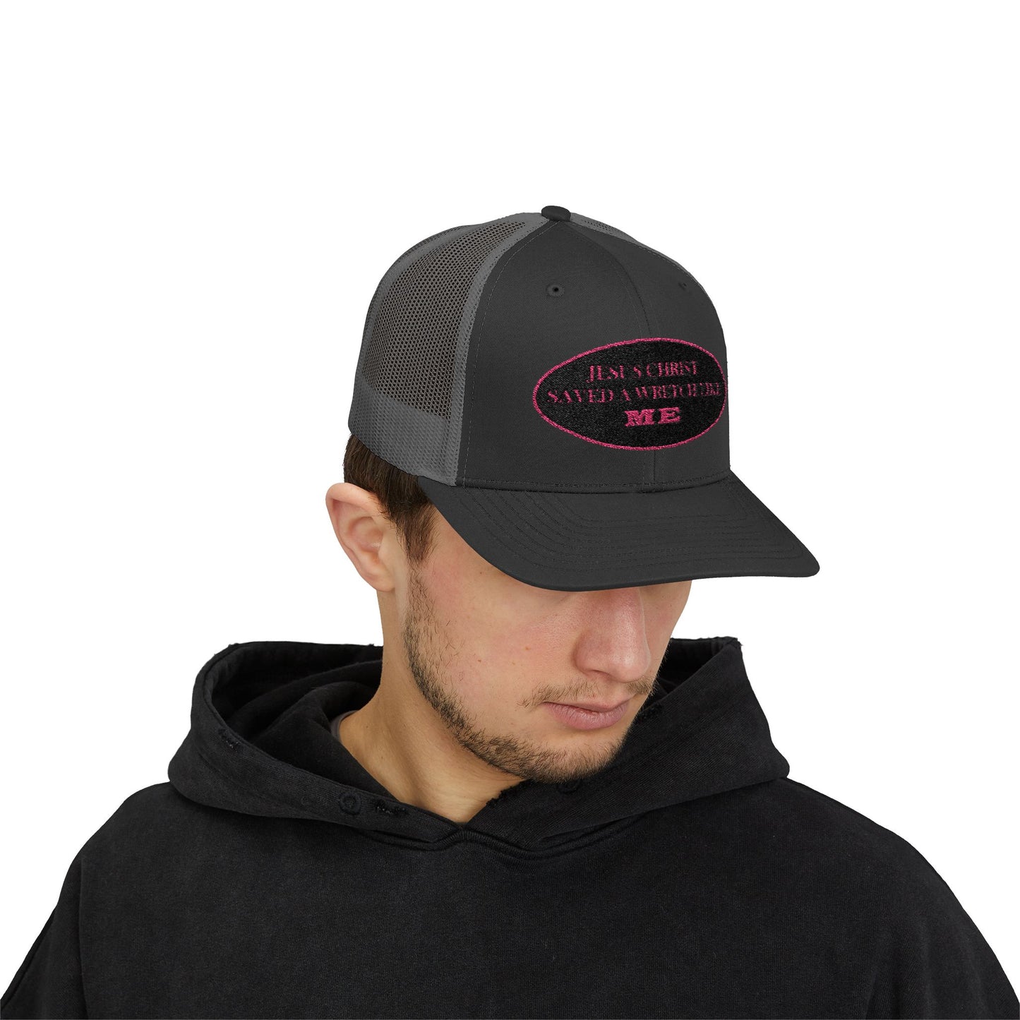 Saved Wretch (BP) - Faith - Inspired - Stylish Snapback Trucker Cap