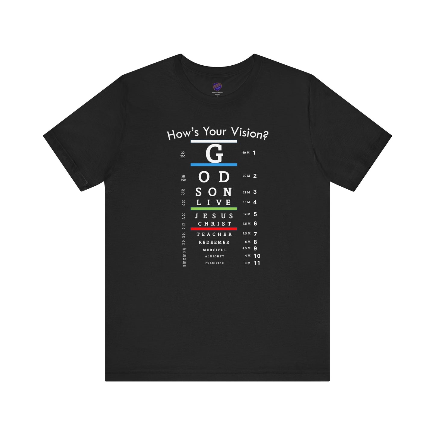 Vision Exam - Faith - Inspired Unisex Short Sleeve Shirt