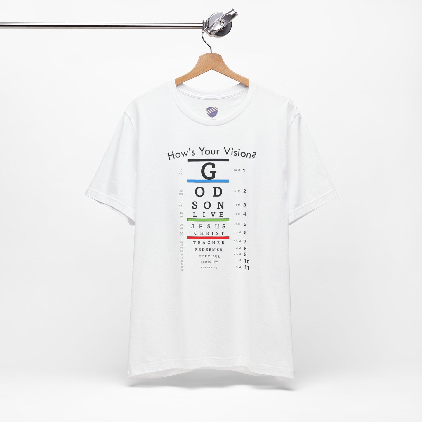 Vision Exam - Faith - Inspired Unisex Short Sleeve Shirt