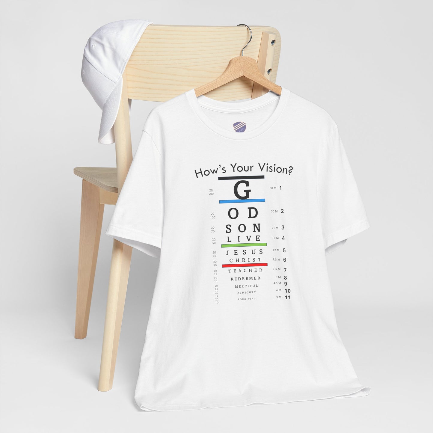 Vision Exam - Faith - Inspired Unisex Short Sleeve Shirt