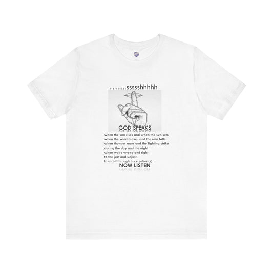 God Speaks - Faith - Inspired Unisex Jersey Tee