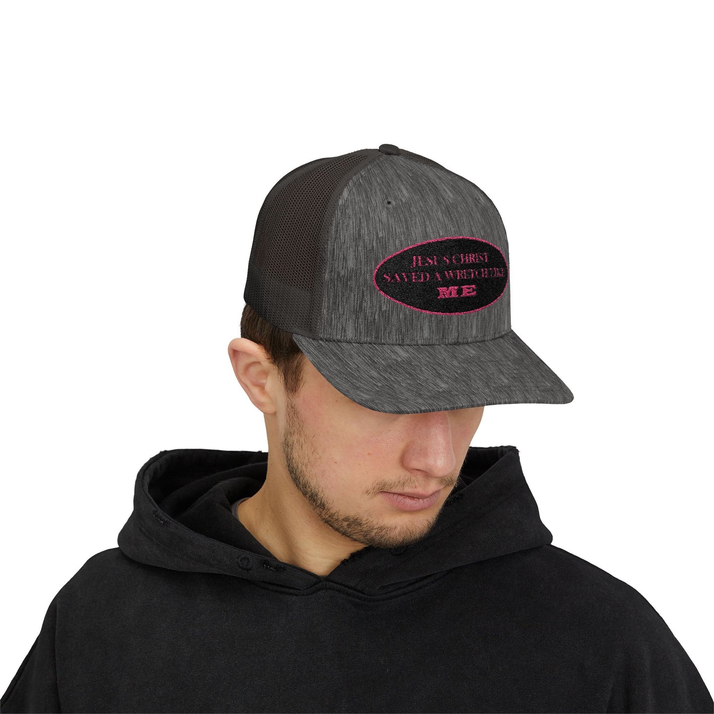 Saved Wretch (BP) - Faith - Inspired - Stylish Snapback Trucker Cap