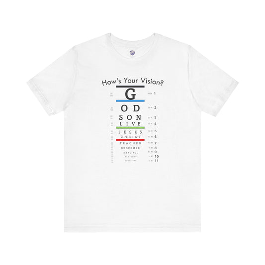 Vision Exam - Faith - Inspired Unisex Short Sleeve Shirt