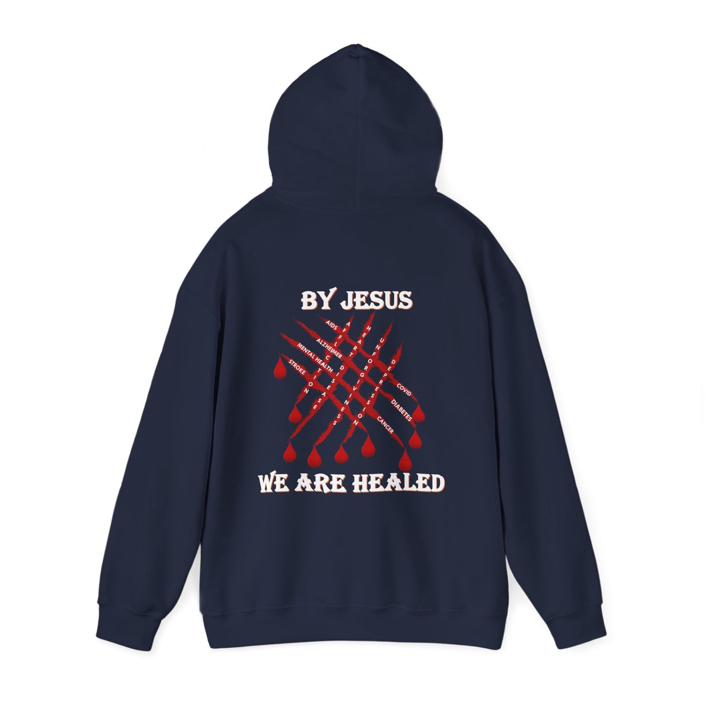 Healed under the Hood - Faith - Inspired Unisex Heavy Blend Hooded Sweatshirt
