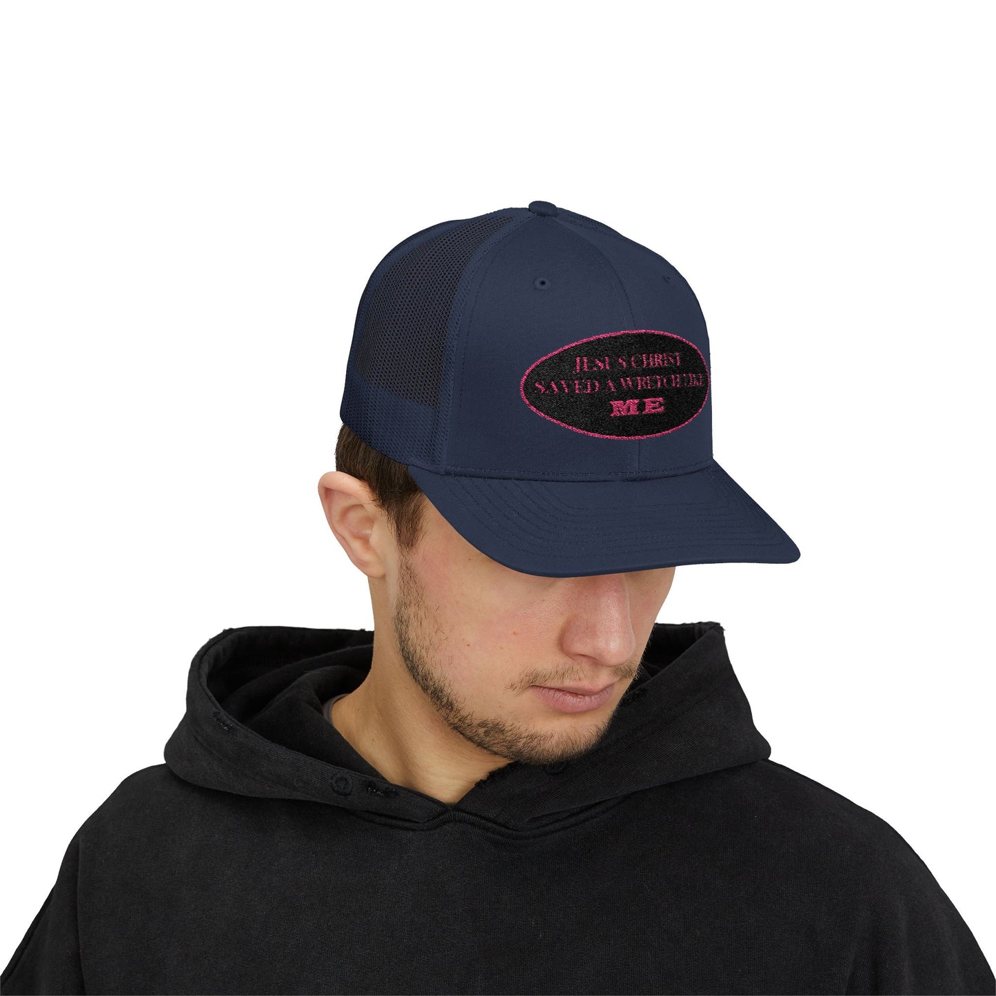 Saved Wretch (BP) - Faith - Inspired - Stylish Snapback Trucker Cap