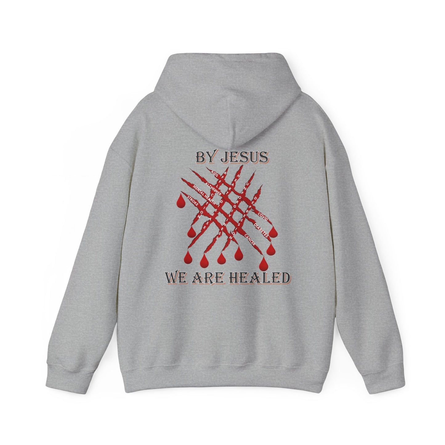 Healed under the Hood - Faith - Inspired Unisex Heavy Blend Hooded Sweatshirt