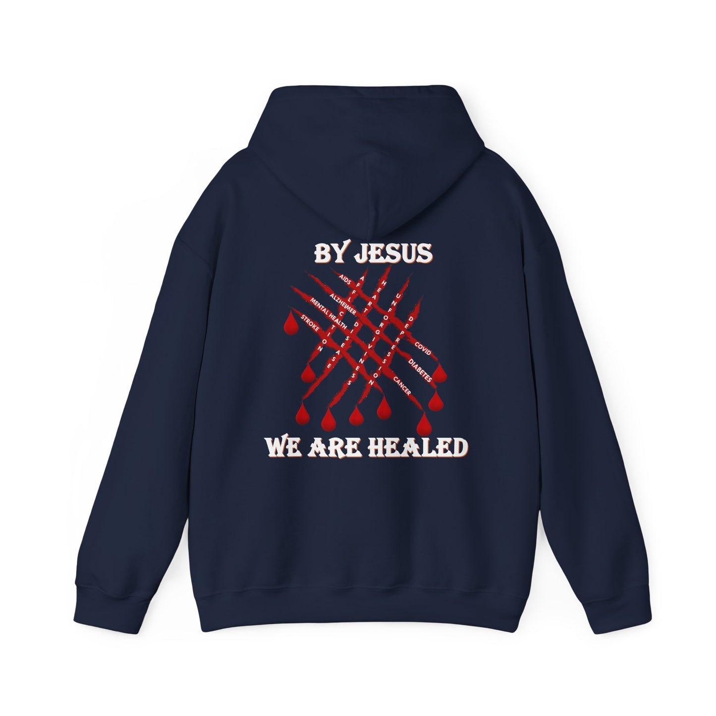 Healed under the Hood - Faith - Inspired Unisex Heavy Blend Hooded Sweatshirt